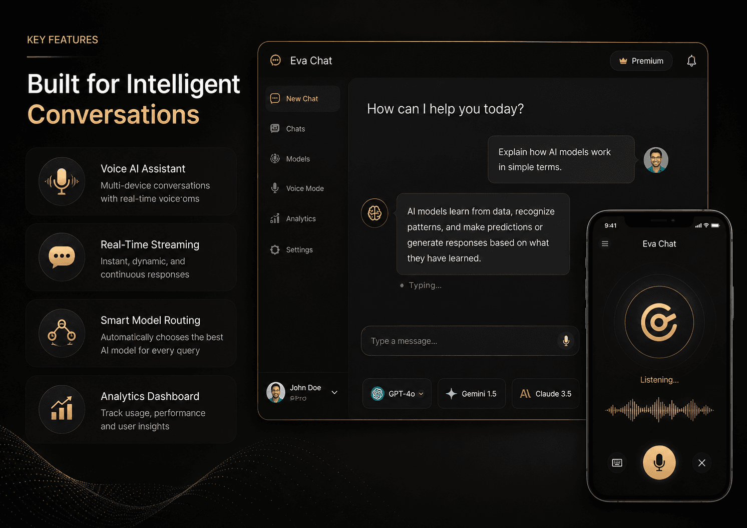 EvaChat platform view